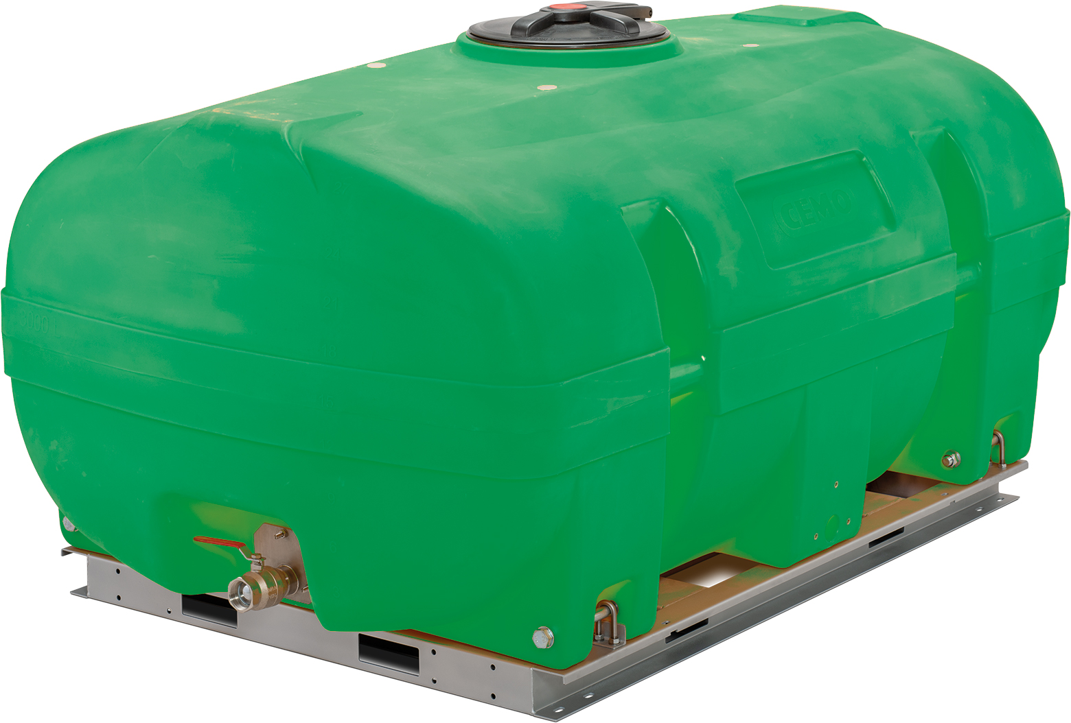 PE-Weidefass 3000 Liter kofferförmig mit montierten Schwallwänden – Lieferumfang ohne Grundrahmen