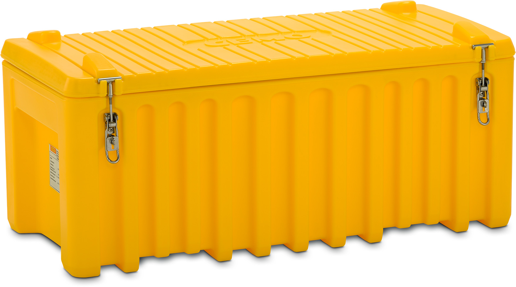 CEMbox 250 Liter in gelb – geschlossen
